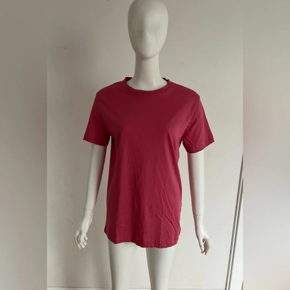 All Saints Logo 100% Cotton Pink Short Sleeves Tee T Shirt Top Size Small S - Picture 1 of 8
